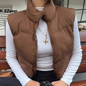Brown Puffer Vest